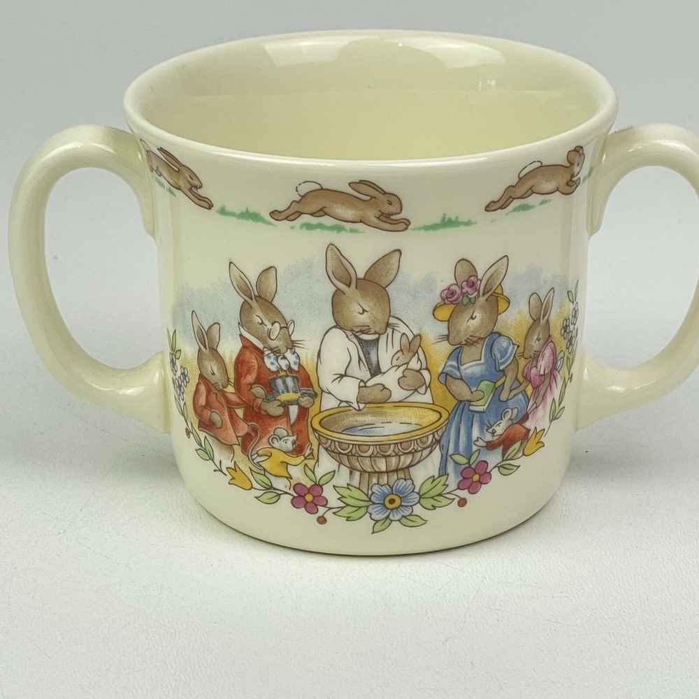 Royal‎ Doulton Bunnykins Golden Jubilee Christening Mug 1936 Design Baptism Baby